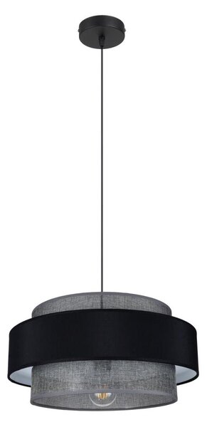 Lustră pe cablu CORSA 1xE27/60W/230V negru/gri