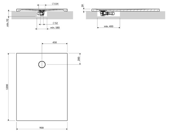 Omnires Aquarock cădiță de duș dreptunghiulară + capac mascare 120x90 cm bej AQUAROCK90-120DB