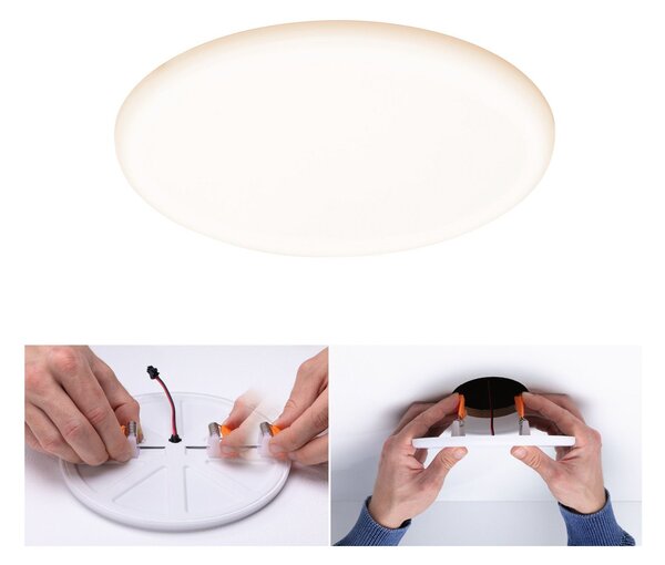 Paulmann Panou LED Veluna rotund CCT ZigBee 21,5cm, reglabil, Alb, Camera de zi / sufragerie, Plastic, Modern