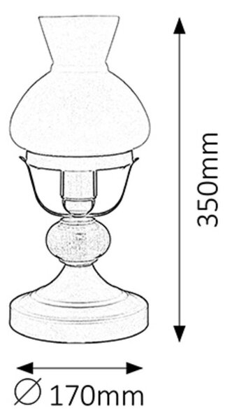 Rabalux Petronel veioză 1x60 W negru 7072