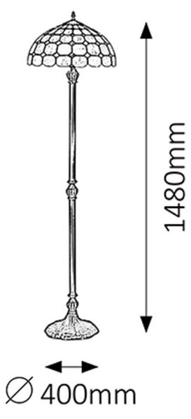Rabalux Marvel lampă de podea 2x60 W maro 8078