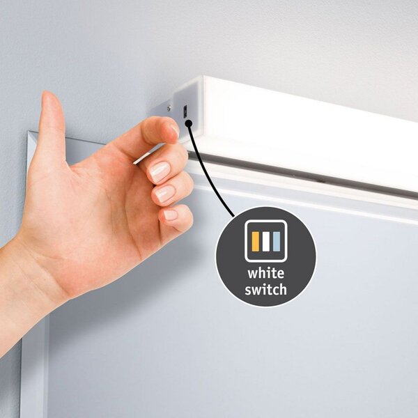 Paulmann HomeSpa Luno LED oglindă luminoasă, 60 cm, Alb, Baie, Metal, Modern