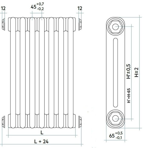 Irsap Tesi 2 calorifer de cameră 45x150 cm podłączenie inferior alb IRS-TES-2150-10-B 50