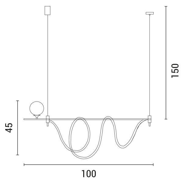 Lustră LED pe cablu LED/20W/230V + 1xG9/10W/230V 3000K auriu