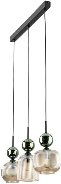 TK Lighting Sophia Green Cognac lampă suspendată 3x10 W verde-maro 11147