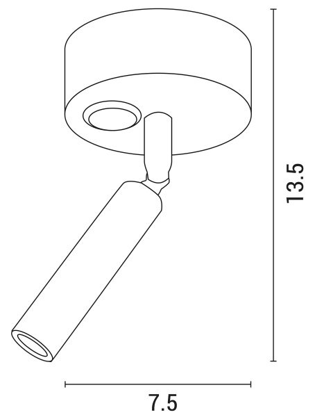 Spot LED de perete ARISTON LED/3W/230V 3000K alb