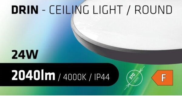 Plafonieră LED pentru baie CIRCLE LED/24W/230V 4000K d. 37 cm IP44 negru