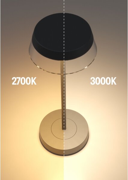 Lampă LED dimabilă de masă Redo 90312 ILUNA LED/2,5W/5V 3000 mAh IP65 negru