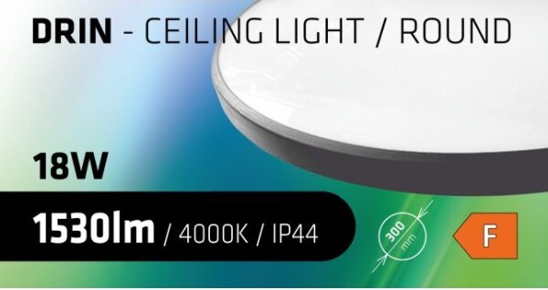 Plafonieră LED pentru baie CIRCLE LED/18W/230V 4000K d. 30 cm IP44 negru