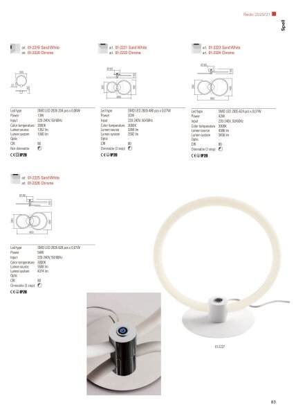 Redo 01-2222 - Plafonieră LED dimmabilă SPELL LED/32W/230V, crom lucios