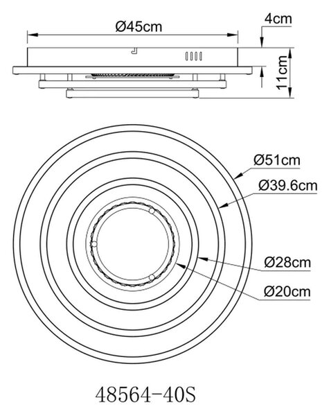 Globo Lighting Lawanda lampă de tavan 4x40 W nisip 48564-40S