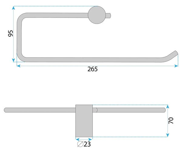 Rea Otto suport prosop auriu REA-42023