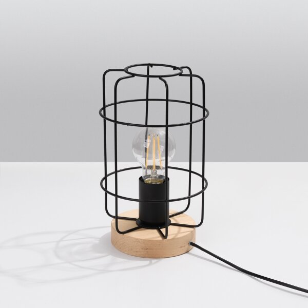Lampă de masă Sollux SL.1265 GOTTO 1xE27/15W/230V negru