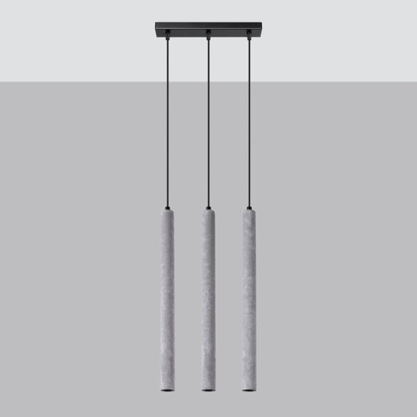 Lustră pe cablu Sollux SL.1272 PASTELO 3xG9/8W/230V beton