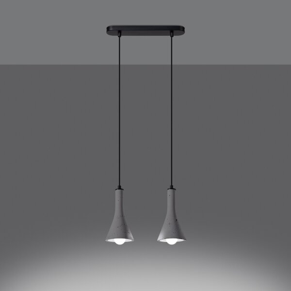 Lustră pe cablu Sollux SL.1224 REA 2xE14/12W/230V beton