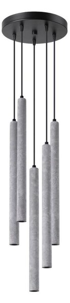 Lustră pe cablu Sollux SL.1275 PASTELO 5xG9/8W/230V beton