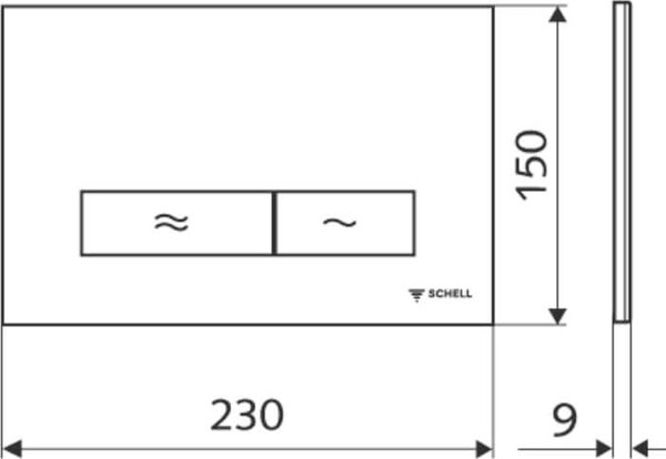 Schell Montus buton de spălare pentru WC alb 031221599