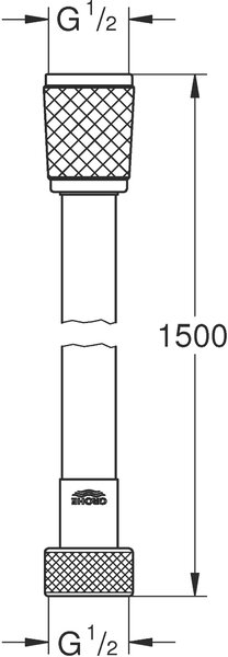 Grohe Vitalio Flex furtun de duș 150 cm negru 287412432
