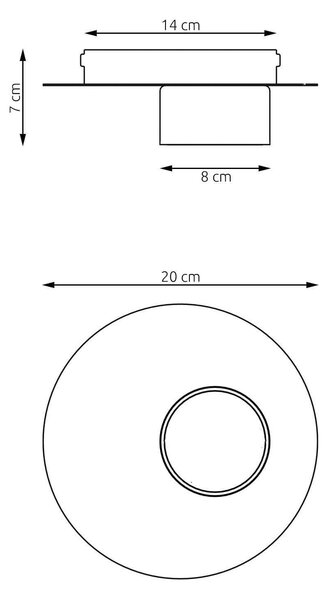 Emibig Bolx lampă de tavan 1x10 W burgundia 1806/1