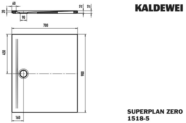Kaldewei Conoflat cădiță de duș dreptunghiulară 120x90 cm alb 465500010001