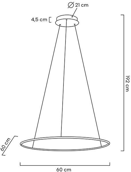 Moosee Ring Slim lampă suspendată 1x20 W auriu MSE1501100156 