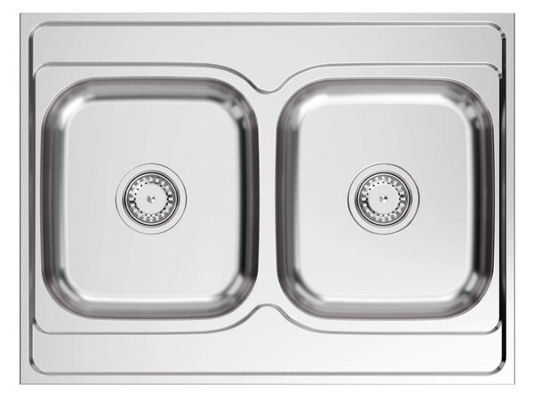Quadron Sean chiuveta din oțel cu sifon 80x60 cm oţel HD120SAT8060R