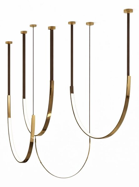 Lustra LED cu accente aurii 50x100cm