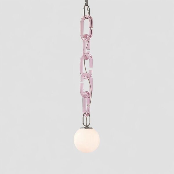 Lustră suspendată modernă cu lanț decorativ Celine Pink