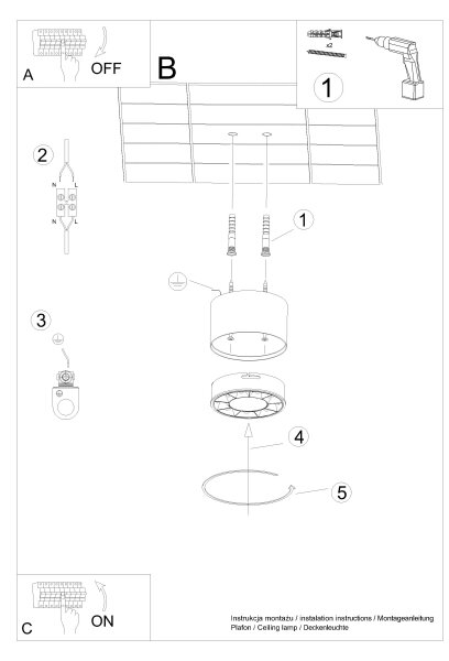 Spot LED Sollux SL.1254 DIO LED/10W/230V alb