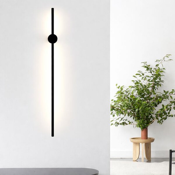 Aplica LED Slim Black lumina neutra 80 cm