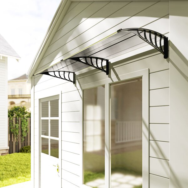Outsunny Copertina moderna din PP, 200x96x27 cm, negru | Aosom Romania