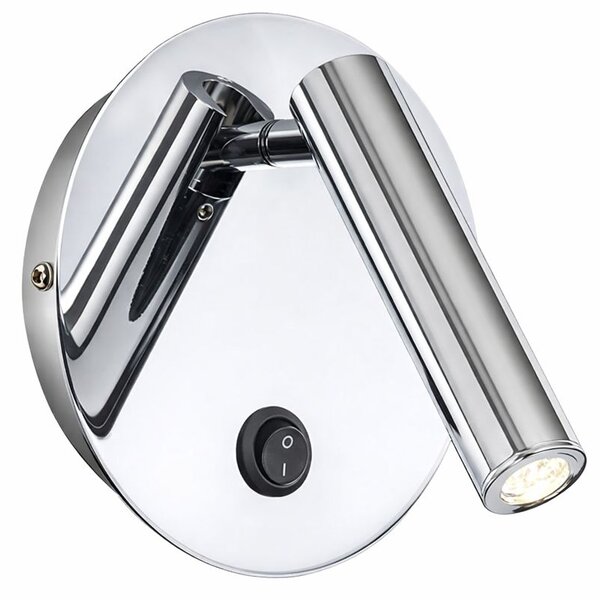 Aplica argintie din metal cu LED