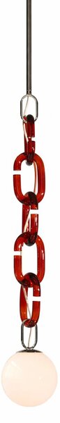 Lustră suspendată modernă cu lanț decorativ Celine Red