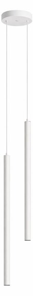 Pendul dublu minimalist cilindric – finisaj alb 30cm