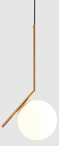 Pendul modern cu glob opac și structură metalică aurie 50x15 cm