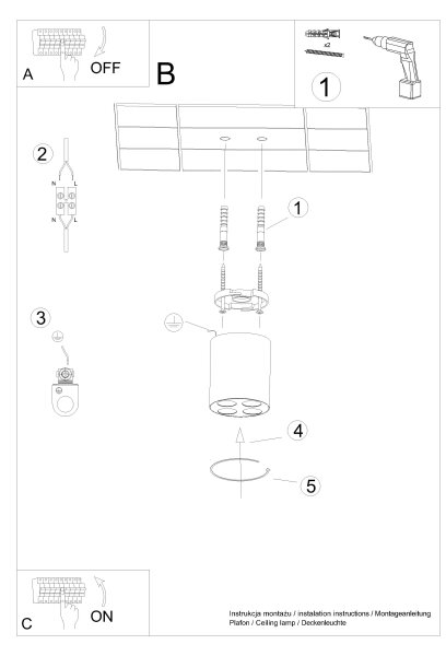 Spot LED Sollux SL.1210 ZOE LED/9W/230V negru