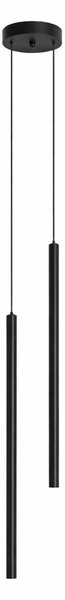 Pendul dublu minimalist cilindric – finisaj negru 30cm