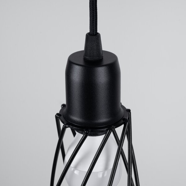 Lustră pe cablu Sollux SL.1165 SUBA 1xE27/15W/230V negru