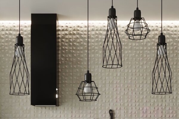 Lustră pe cablu Sollux SL.1165 SUBA 1xE27/15W/230V negru