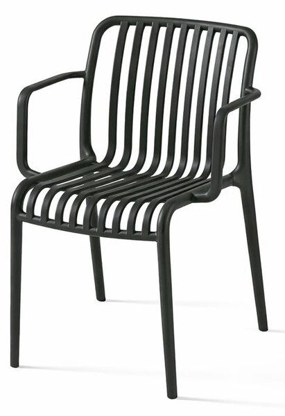 Scaun din polipropilenă pentru exterior Black