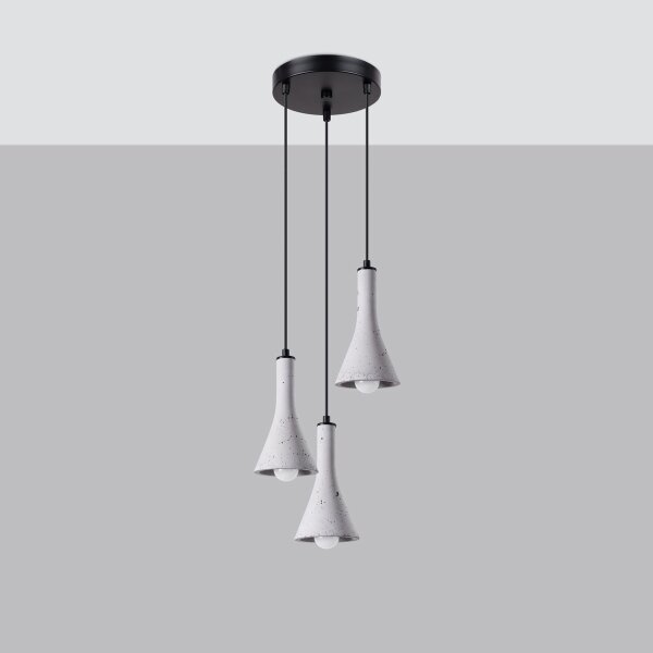 Lustră pe cablu Sollux SL.1226 REA 3xE14/12W/230V beton