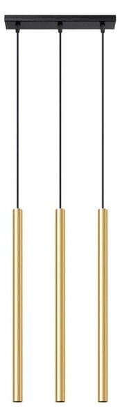 Lustră pe cablu Sollux SL.1196 PASTELO 3xG9/8W/230V auriu