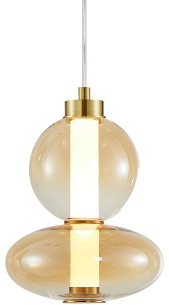 Lustră LED pe cablu DAPHNE LED/12W/230V auriu