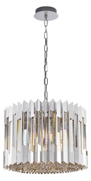 Lustră de cristal pe lanț RITZ 7xE14/40W/230V crom