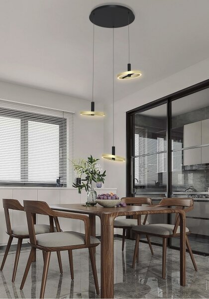 Lustră LED dimabilă pe cablu Wofi 5016-304 BREST LED/26W/230V negru/auriu