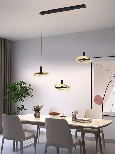 Lustră LED dimabilă pe cablu Wofi 7016-304 BREST LED/26W/230V negru/auriu