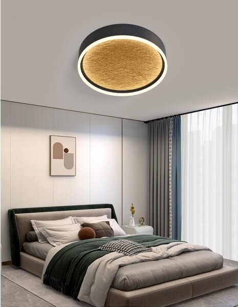Plafonieră LED dimabilă Wofi 9002-104M BORDEAUX LED/37W/230V negru/auriu