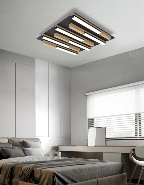 Wofi 9031-606 - LED plafonieră PALERMO dimabilă LED/26W/230V lemn