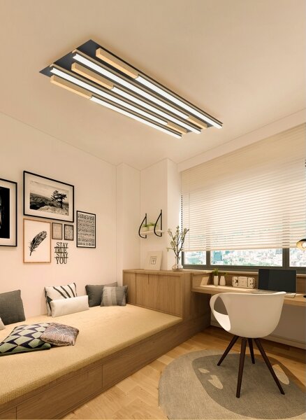 Wofi 9031-506L - Lampă LED plafon PALERMO dimabilă LED/57W/230V lemn