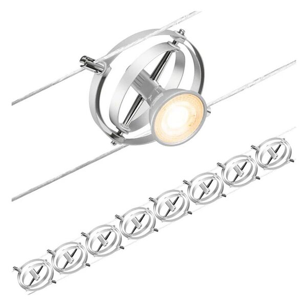 Paulmann 94490 - Set 8x GU5,3/7,5W spot CARDAN 230V crom mat